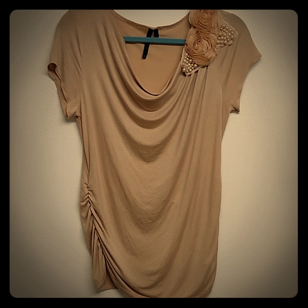 Women's boutique style blouse- cowl neckline